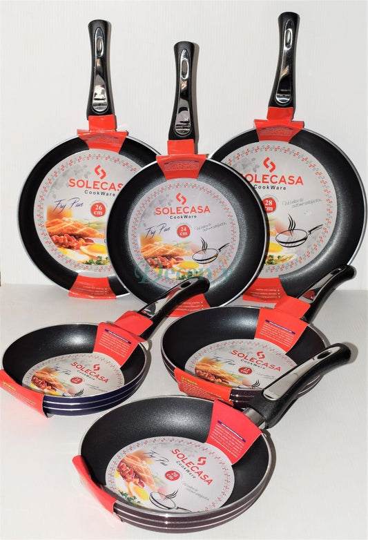 Solecasa non-stick fry pan, durable aluminum frying pan, everyday cooking skillet, non-stick sauté pan, ergonomic handle frying pan, Solecasa cookware Pakistan