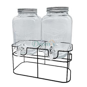 Double Glass Water Dispenser with Metal Stand – 8 Ltr