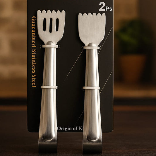 2-Piece Ice Tong Set –Stainless Steel Essential