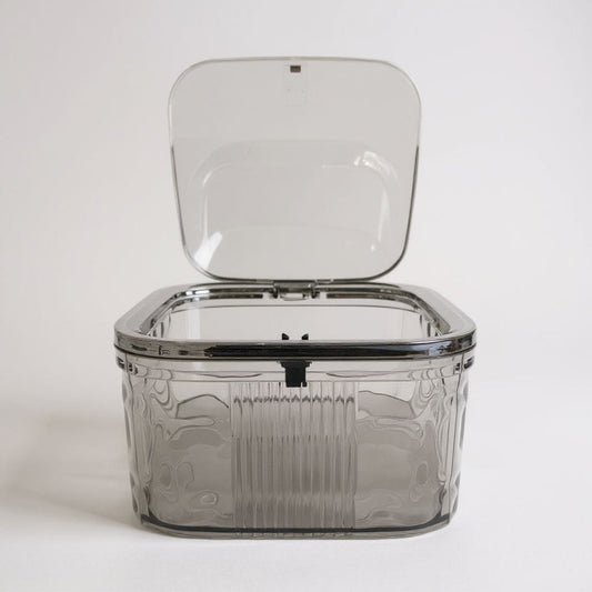 Acrylic Push Box with Lid – Clear Storage Container