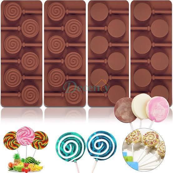 Silicone Lollipop Mould Reusable DIY Candy Chocolate Sucker Molds
