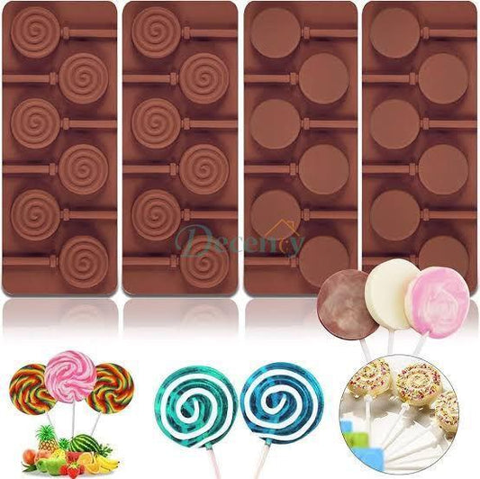 Silicone Lollipop Mould Reusable DIY Candy Chocolate Sucker Molds