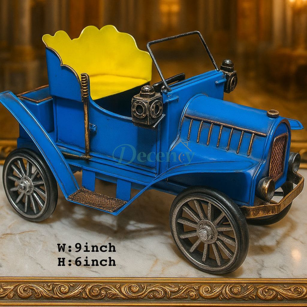 Antique Metal Jeep Model Car Showpiece for Home and Office Decor