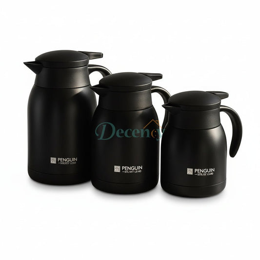 Penguin Stainless Steel Flask - Black