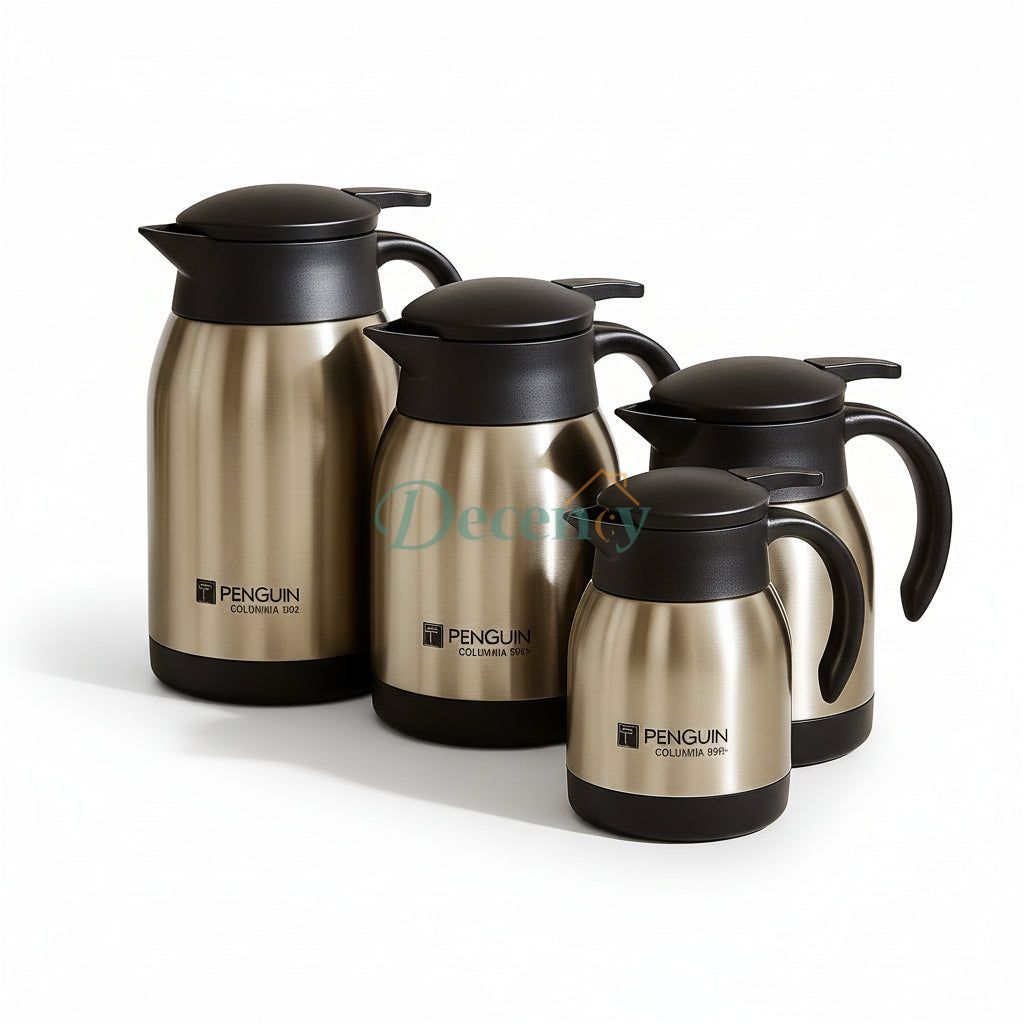 Penguin Stainless Steel Flask - Golden