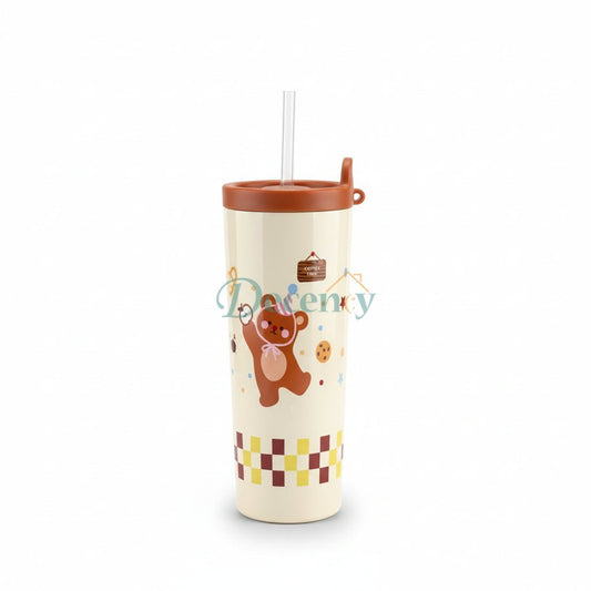Kids Cartoon Straw Tumbler – 800ml