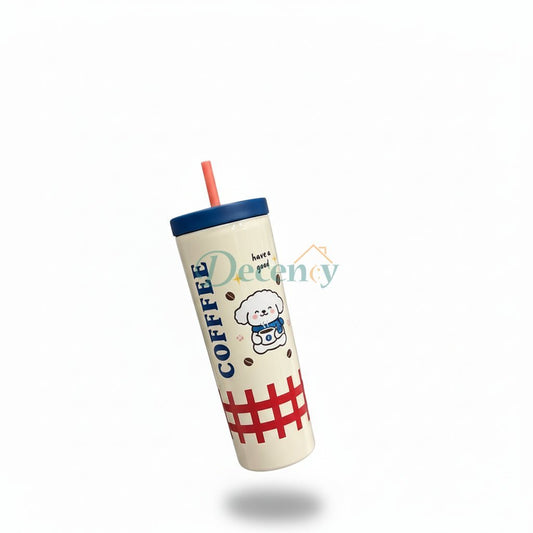 Kids Cartoon Straw Tumbler – 800ml