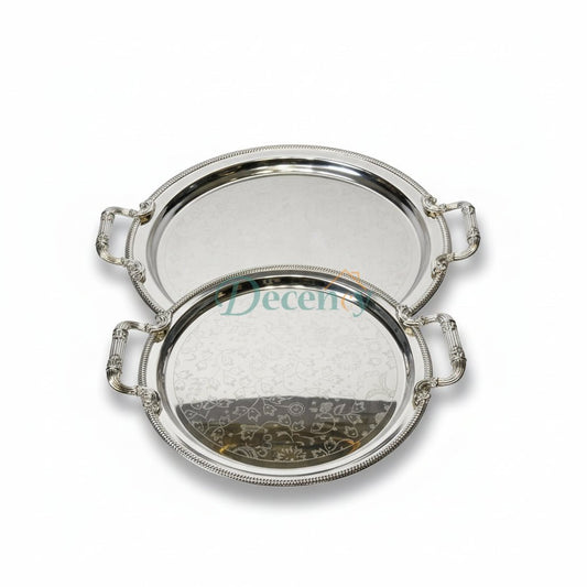 Luxury 3 Pcs Metal Tray Set (G - 04)