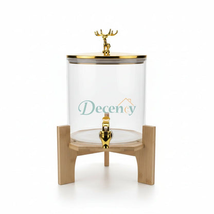 Beverages Despenser With Wooden  Base