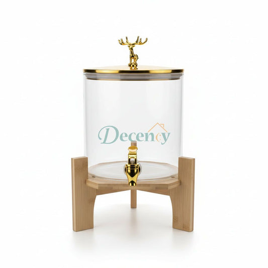 Beverages Despenser With Wooden  Base