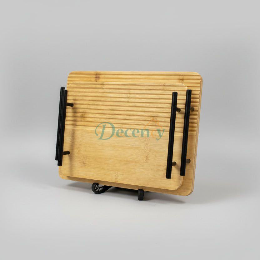 Bamboo 2Pcs Rectangular Tray Set