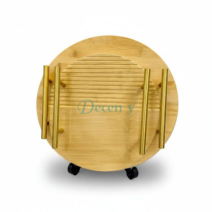 Bamboo 2Pcs Round Tray Set