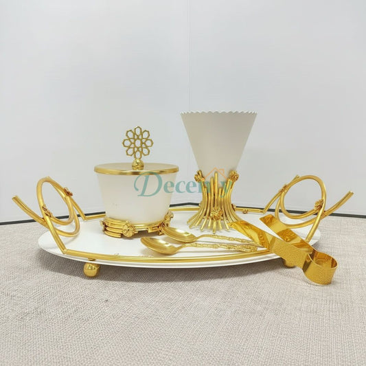 Decorative Modern Incense Burner, Set Bakhoor Incense Holder for a Luxurious Home Fragrance Experience