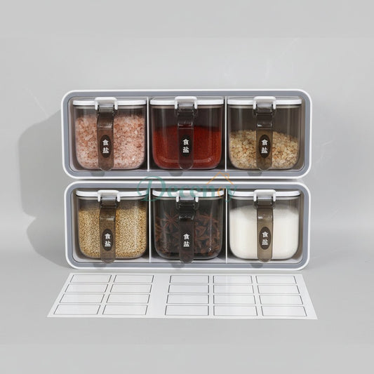 Wall Mounted Spice Jar Rack PREMIUM QUALITY