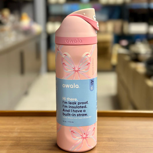 Owala FreeSip® Water Bottle - 24oz Pink Bow