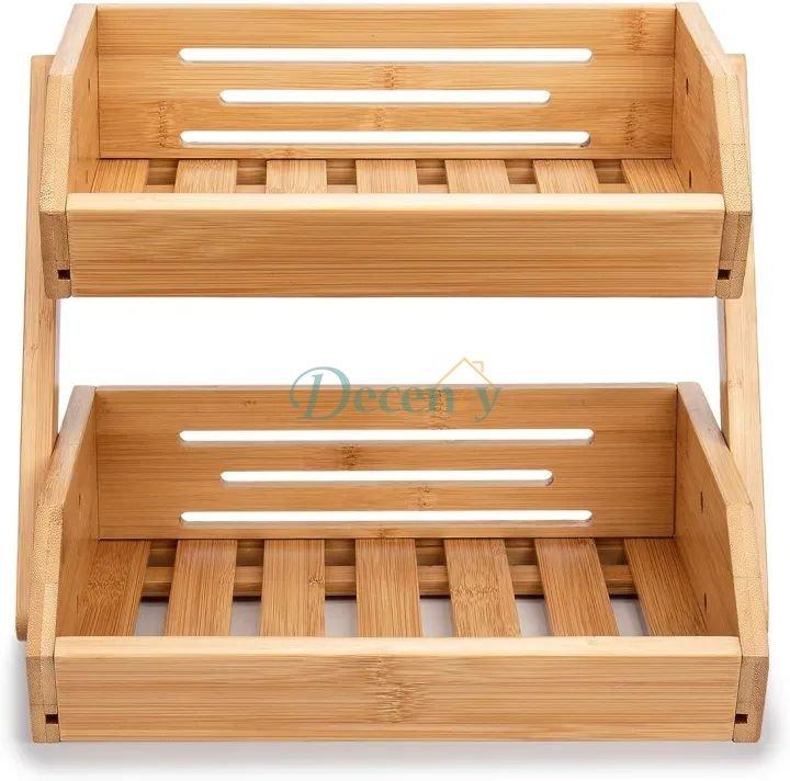 2-Tier Metal Fruit & Vegetable Storage Basket Stand