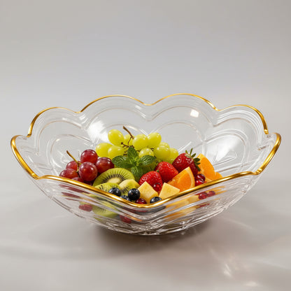 Acrylic Golden Line Serving Bowl
