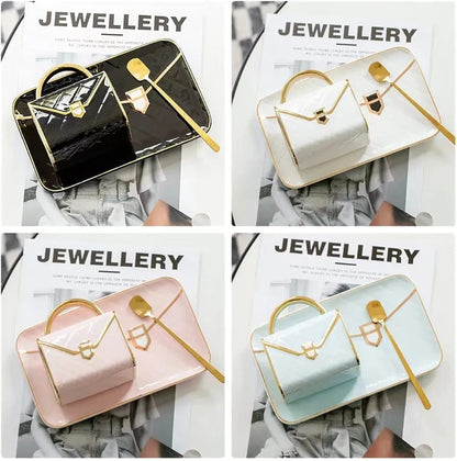 Light Luxury Bag Shape Ceramic Coffee Cup