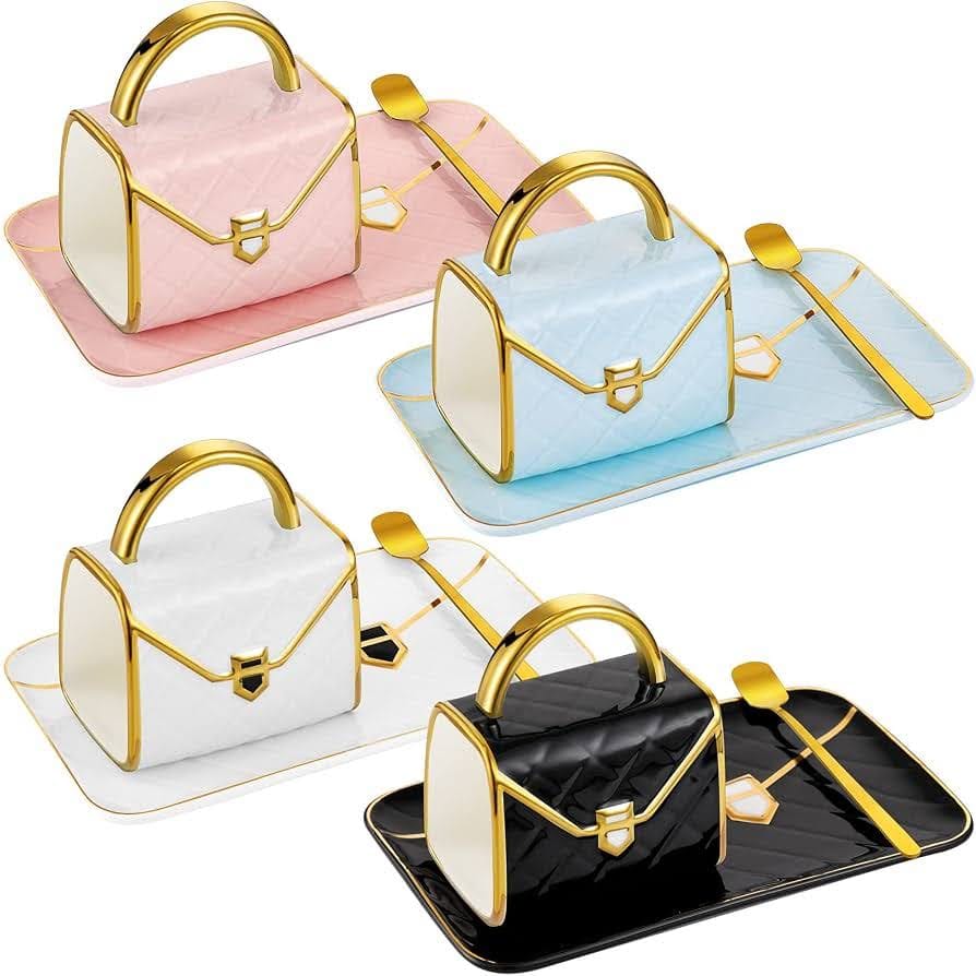Light Luxury Bag Shape Ceramic Coffee Cup
