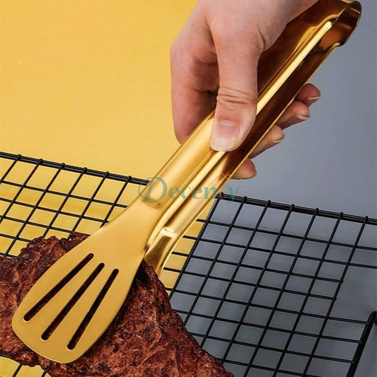 Stainless Steel Golden Serving Tong