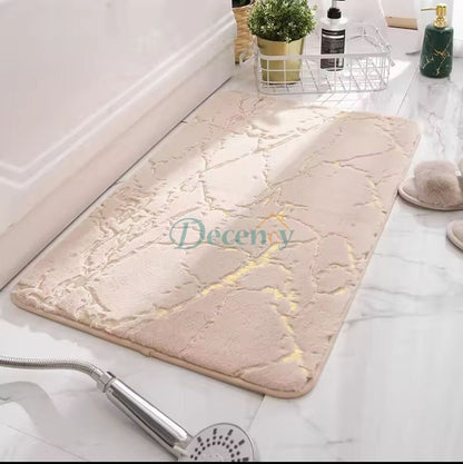 Endless Gold Line Marble Bath Mat Skin