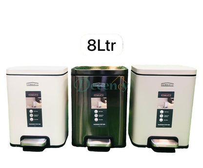 Homeatic Madison Stainless Steel Step Bin 8Ltr