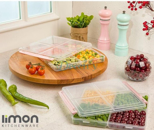 4 Section 250Ml Freezer Box With Lid and Lock