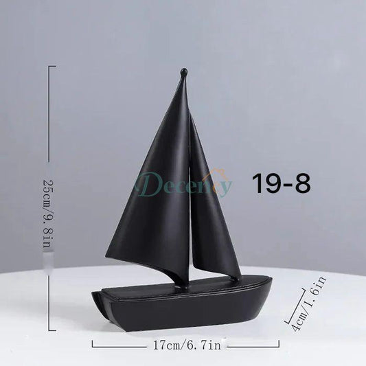 Nordic Sailboat Model Statue