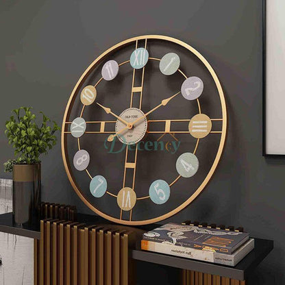 Elegant Nordic Wall Clock – Modern Metal Art Timepiece