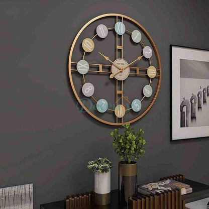 Elegant Nordic Wall Clock – Modern Metal Art Timepiece