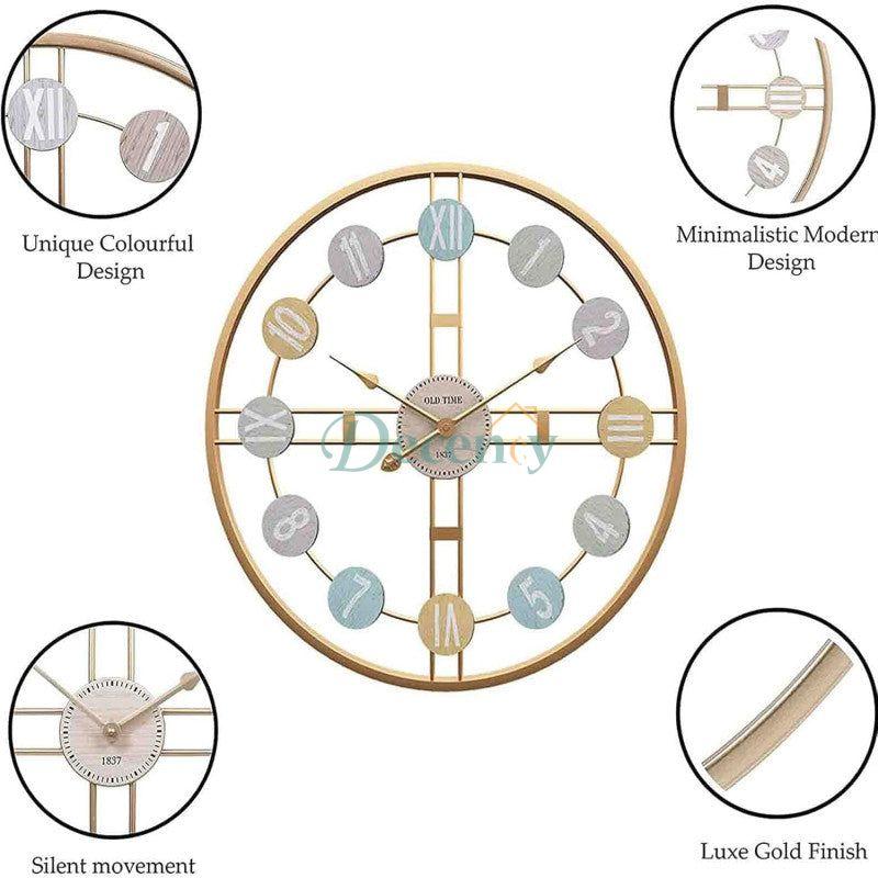 Elegant Nordic Wall Clock – Modern Metal Art Timepiece