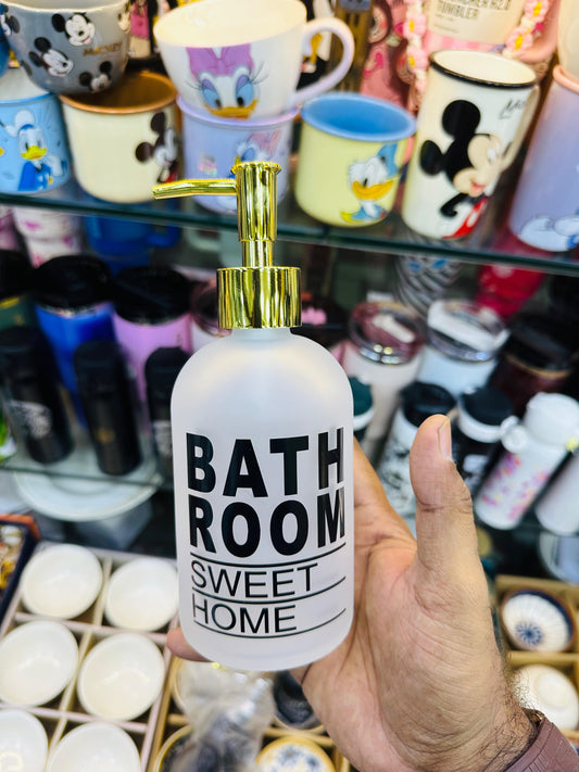 Bathroom Sweet Home Refillable Soap Dispenser Bottles – Matte Black & Frosted White