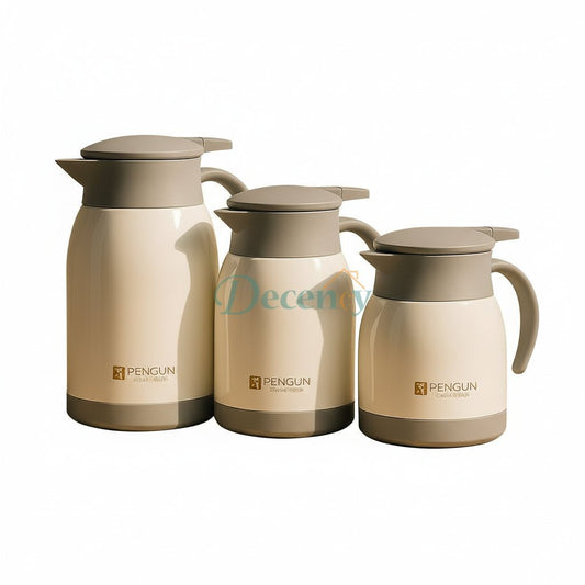Penguin Stainless Steel Flask - White