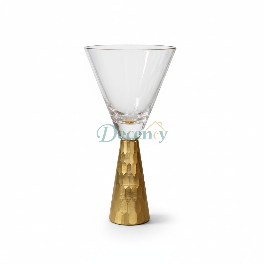 Hammered Cocktail Flutes Glass - 4 Pcs
