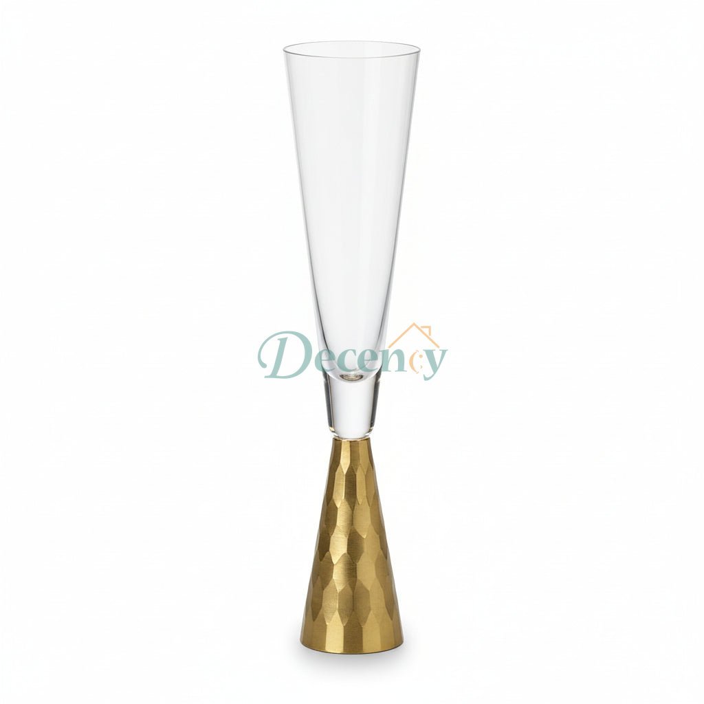 Hammered Champagne Flutes Glass - 4 Pcs
