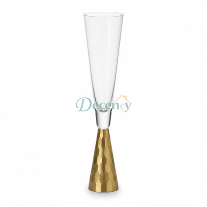 Hammered Champagne Flutes Glass - 4 Pcs