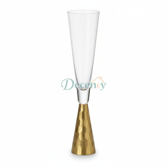 Hammered Champagne Flutes Glass - 4 Pcs