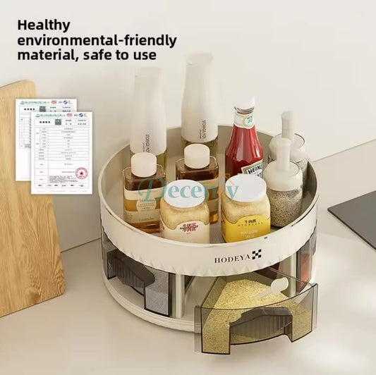 Kitchen 360° Rotating Spice Organizer