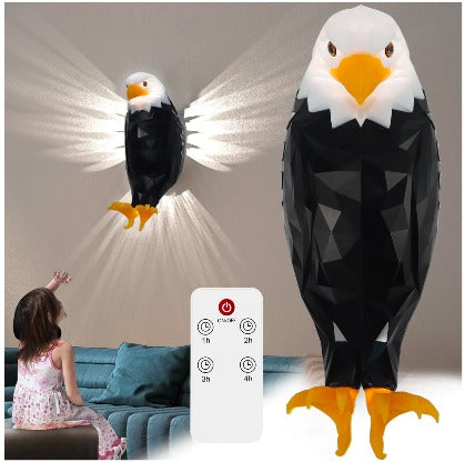Eagle Bird Shadow Night Lamp, USB Charging, with Remote Controls