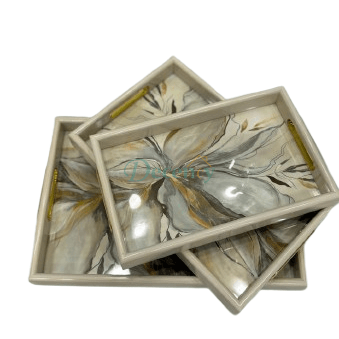 Royal Bloom Serving Tray Set (3-Piece)