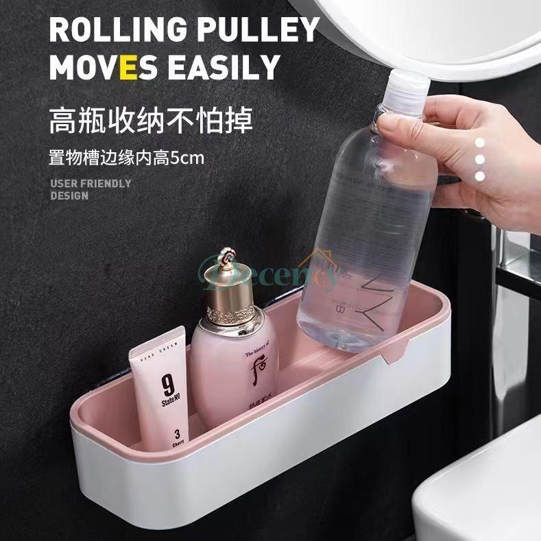 Waterproof Bathroom Shelf & Tissue Holder – Wall-Mounted Multi-Purpose Organizer