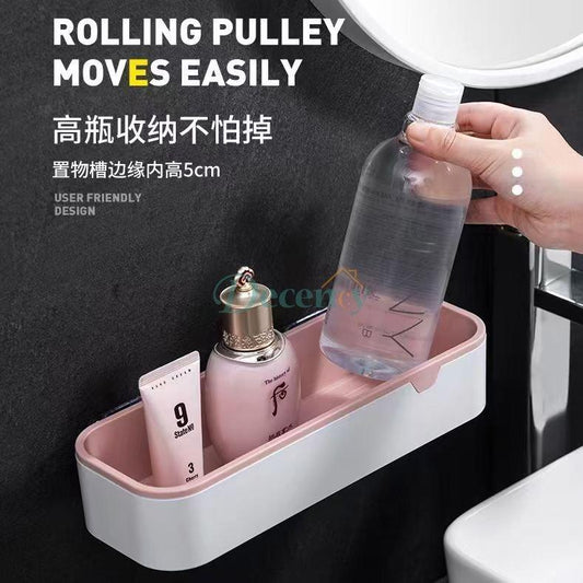 Waterproof Bathroom Shelf & Tissue Holder – Wall-Mounted Multi-Purpose Organizer