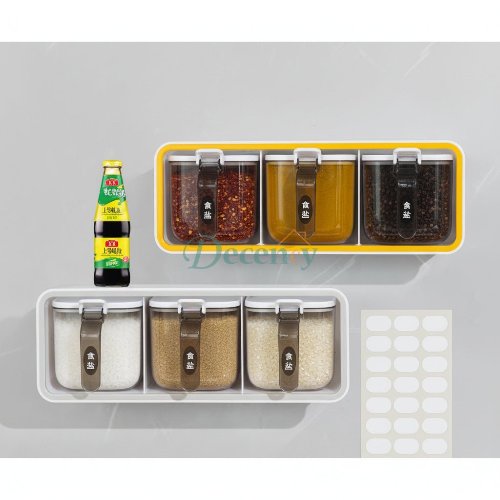 Elite Wall Mounted Spice Jar Rack – Premium Kitchen Organizer with Space-Saving Storage