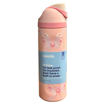 Owala FreeSip® Water Bottle - 24oz Pink Bow