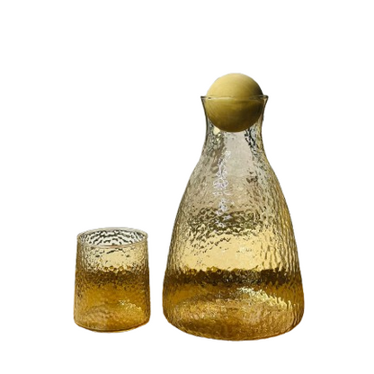 Amber Luxe 7-Piece Whiskey Decanter Gift Set