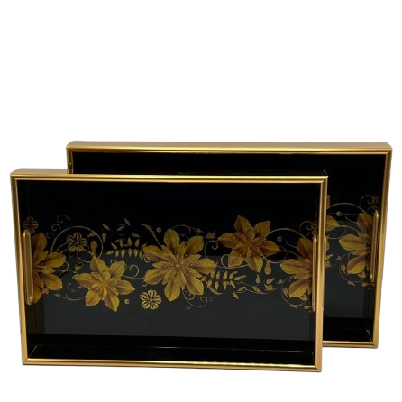 Luxury 2-Piece Round Serving Tray Set ( T-03 )