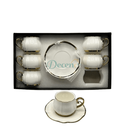 Luxury 6 Pcs Ceramic Cup & Saucer Tea Set – ( C-09 )