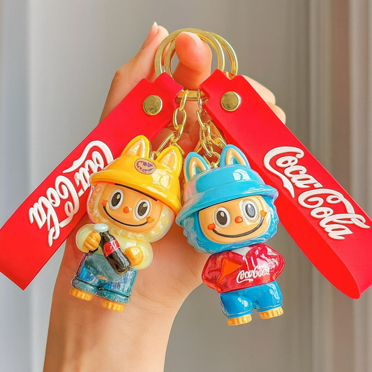 Creative CocaCola Labubu Keychain – Trendy Bag Charm (Random)