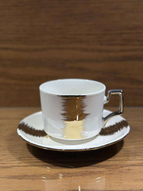 Coffee Mug Tea Set of 6 Cup and Plate Small ( 3 )