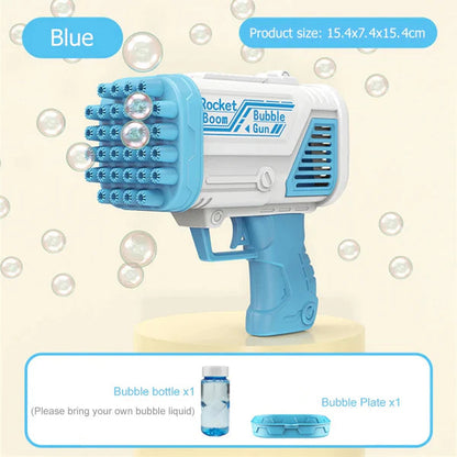 Automatic Rechargeable Bubble Machine Gun 32 Holes